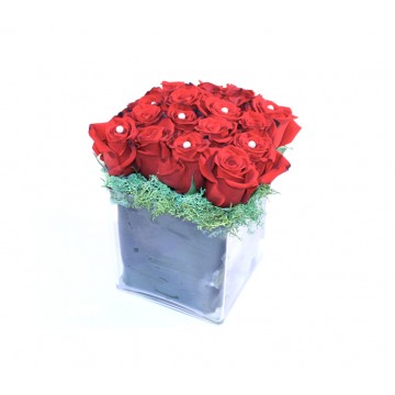 Cubo com Rosas