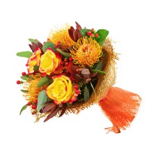 Bouquet de Rosas e Proteas